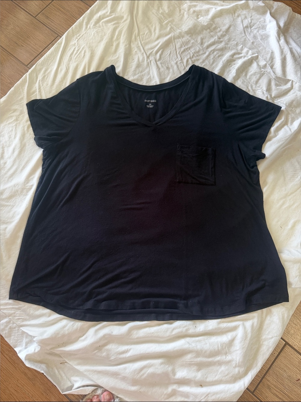Women’s Black V-Neck Pocket Tee by Universal Thread